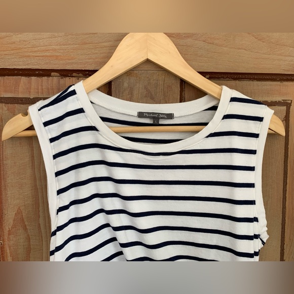 Michael Stars | blue+white stripe pencil dress | L | NWOT - Picture 3 of 5